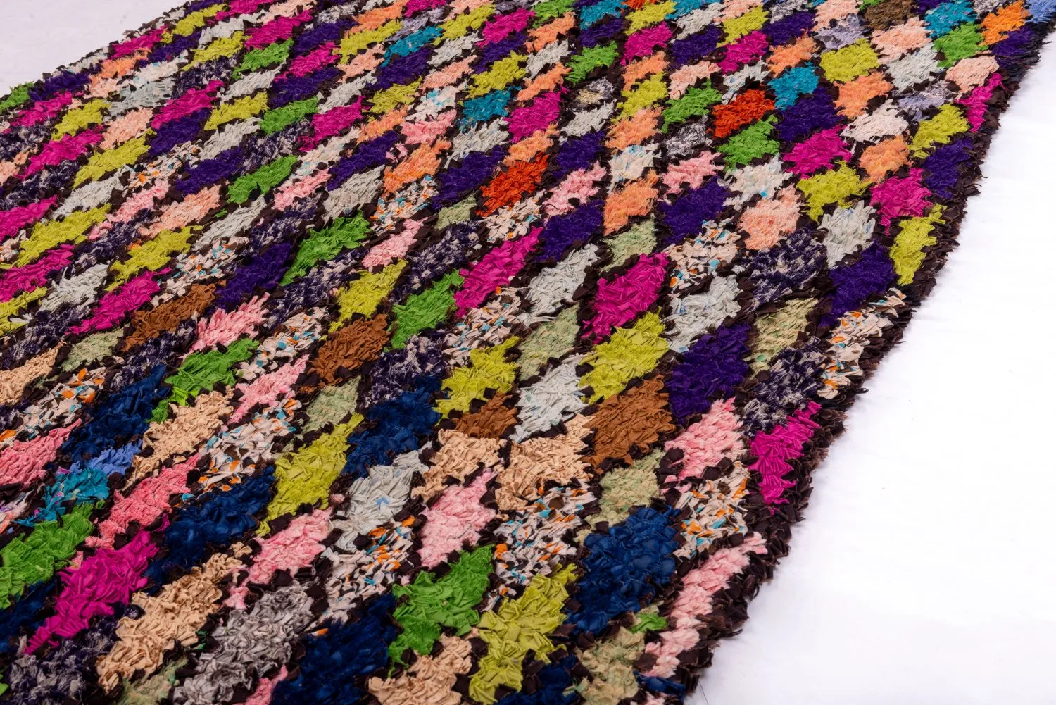 Tapis Marocain Berbère Boucherouite 245 x 115 cm
