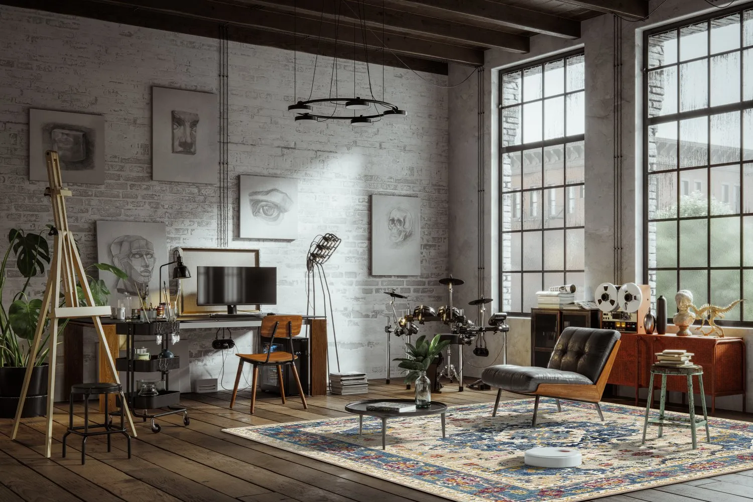 Wilton-Teppich - Siliana (blau)