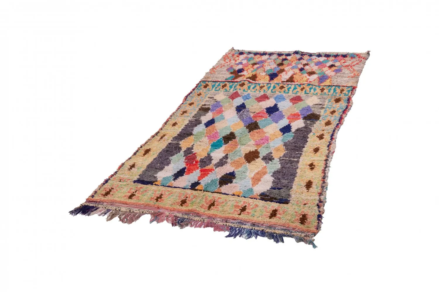 Tapis Marocain Berbère Boucherouite 255 x 115 cm