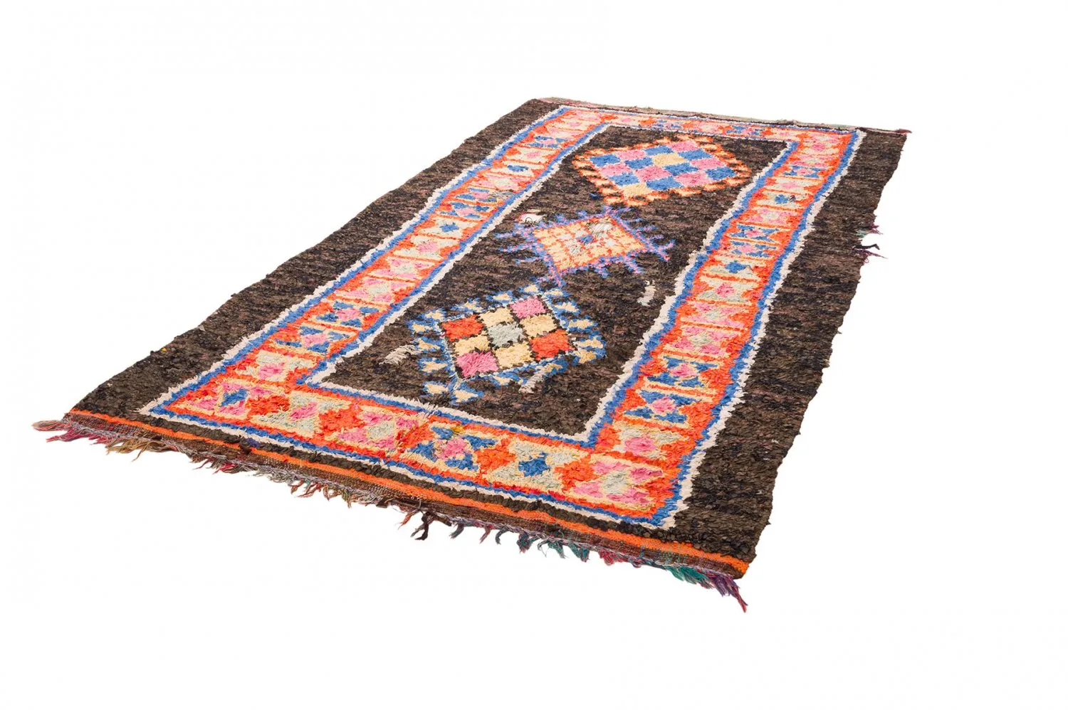 Marokkanischer Berber Teppich Boucherouite 160 x 310 cm