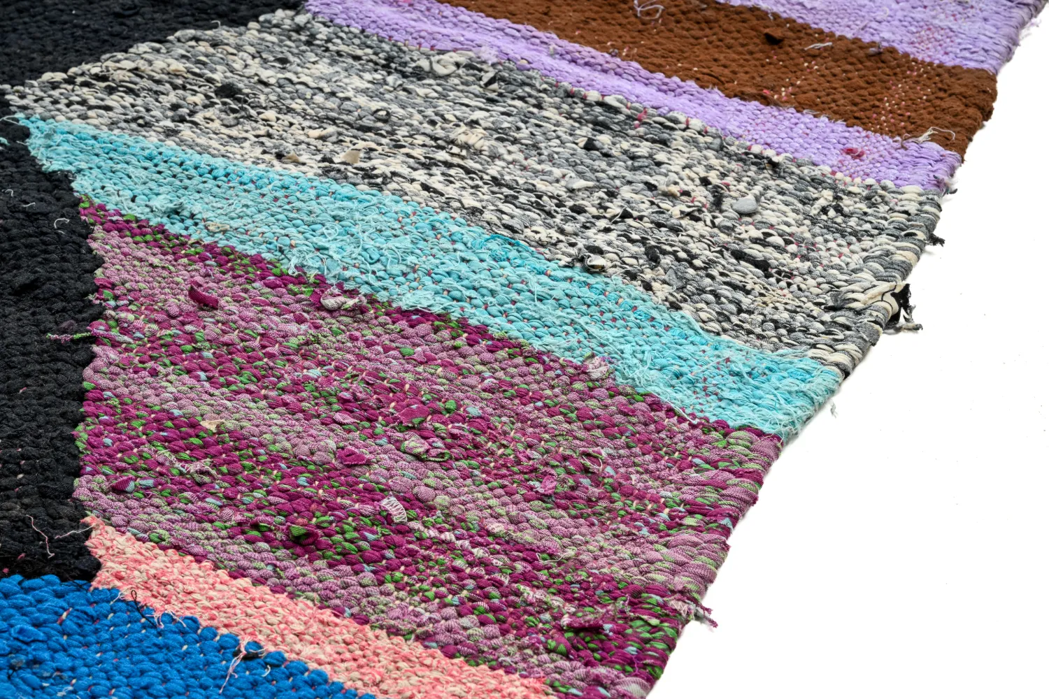 Marockansk Boucherouite-matta 130 x 265 cm