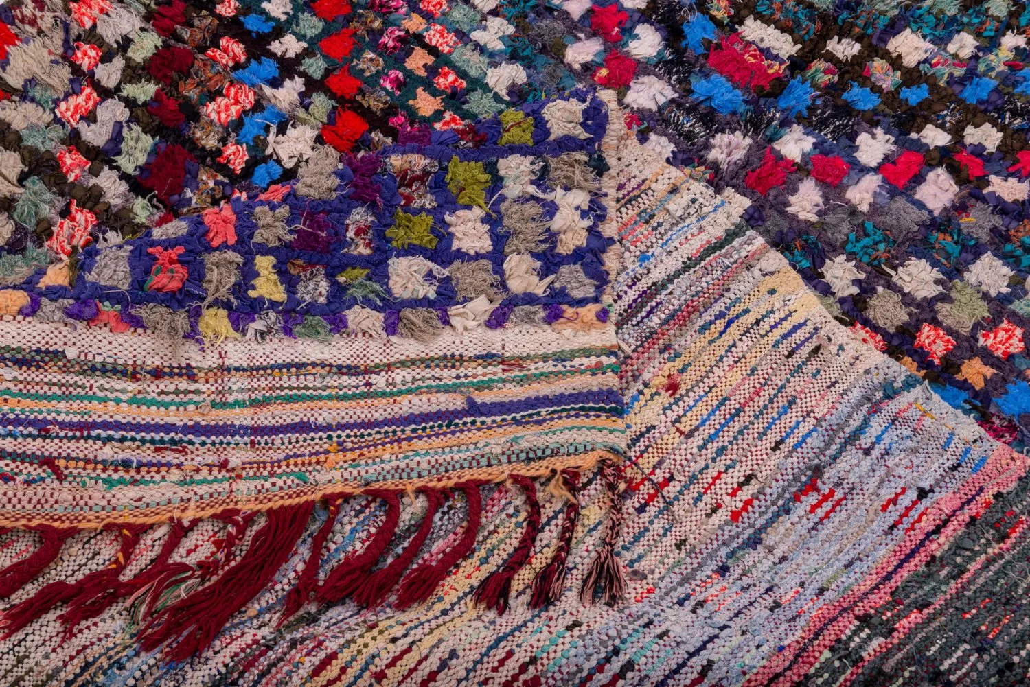 Tapis Marocain Berbère Boucherouite 230 x 125 cm