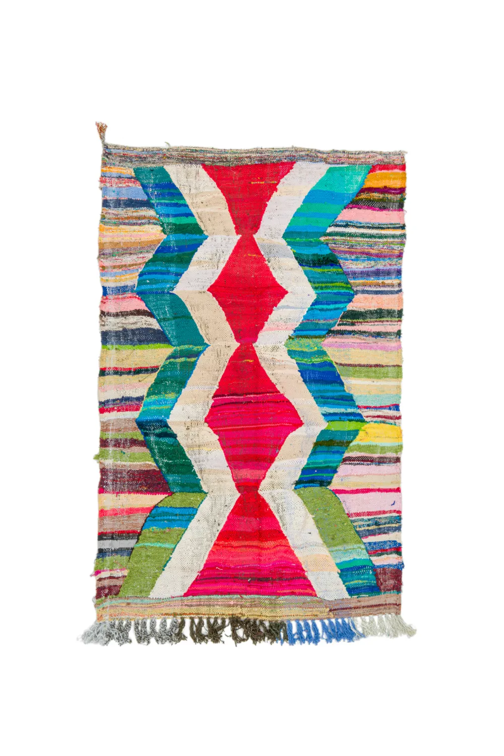 Marockansk Boucherouite-matta 130 x 205 cm