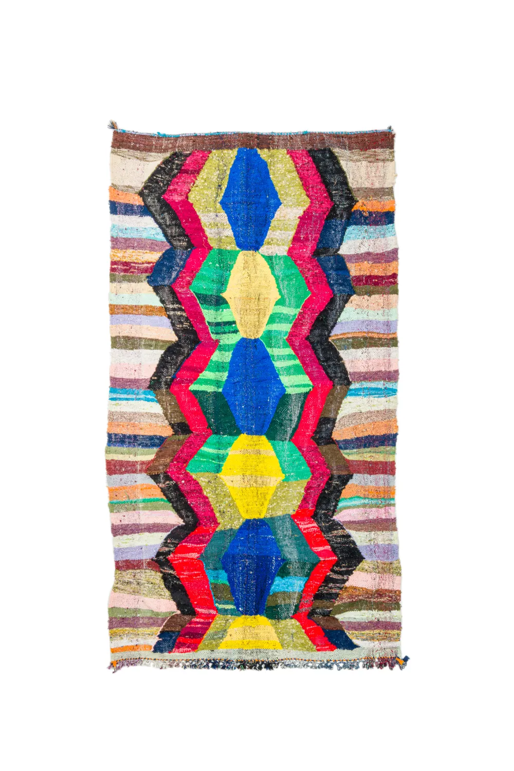 Tapis berbère marocain Boucherouite 150 x 275 cm