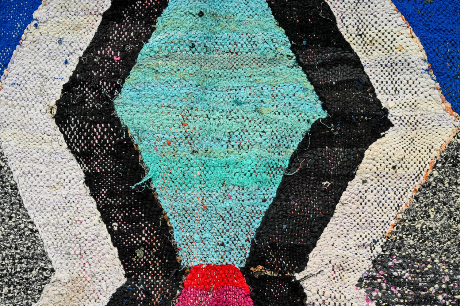 Marockansk Boucherouite-matta 140 x 290 cm