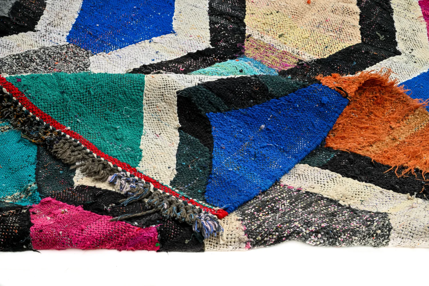 Marockansk Boucherouite-matta 140 x 290 cm