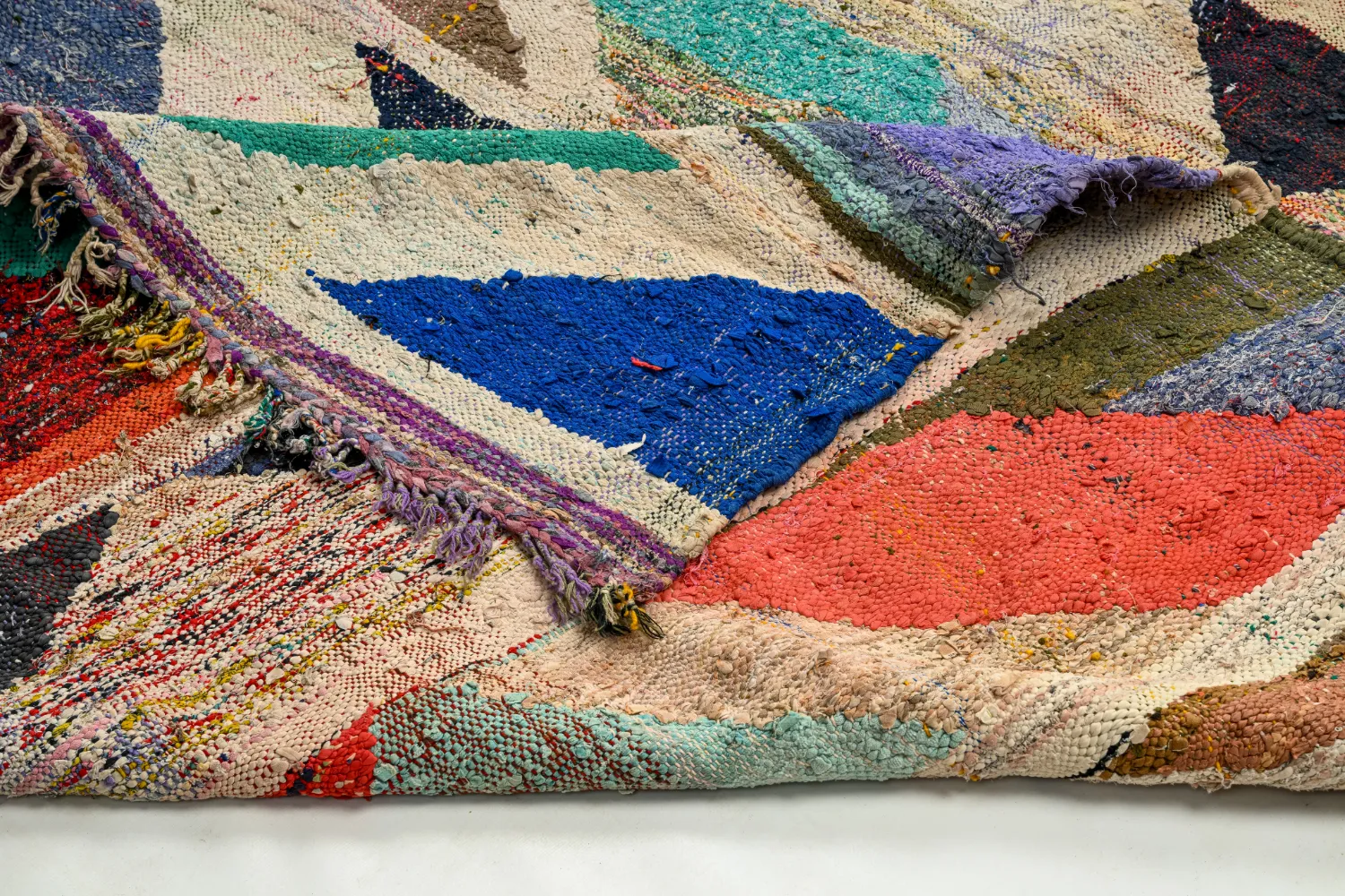 Marockansk Boucherouite-matta 165 x 350 cm