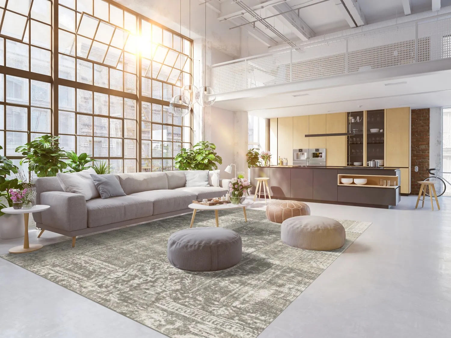 Wilton-Teppich - Villani (grau/sand)