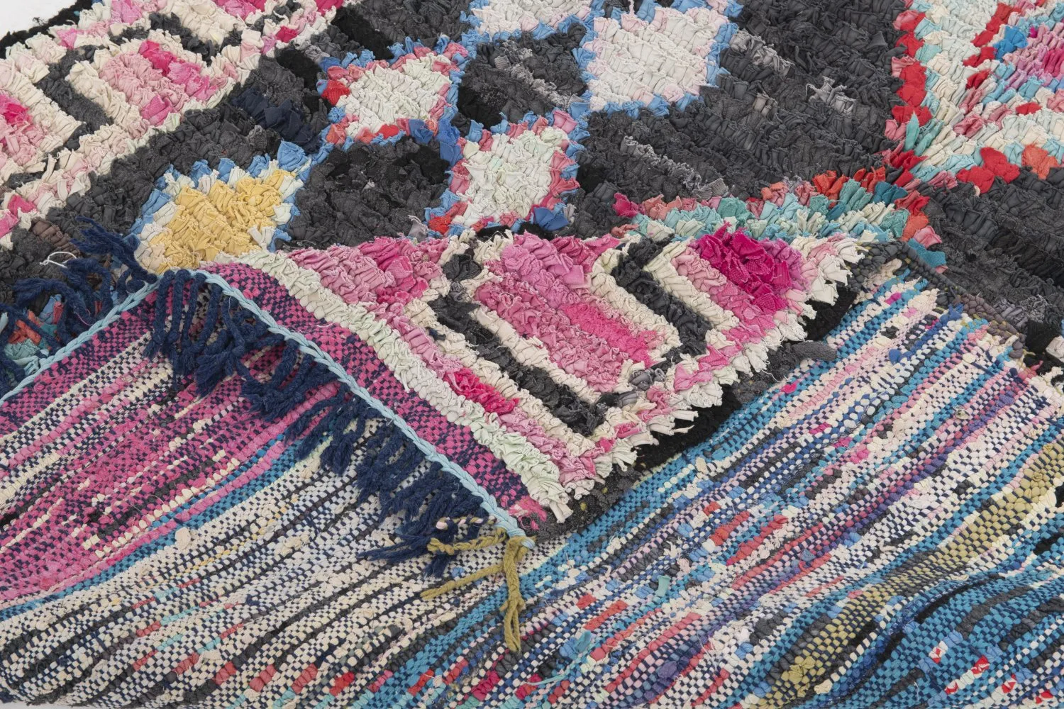 Marokkanischer Berber Teppich Boucherouite 310 x 130 cm