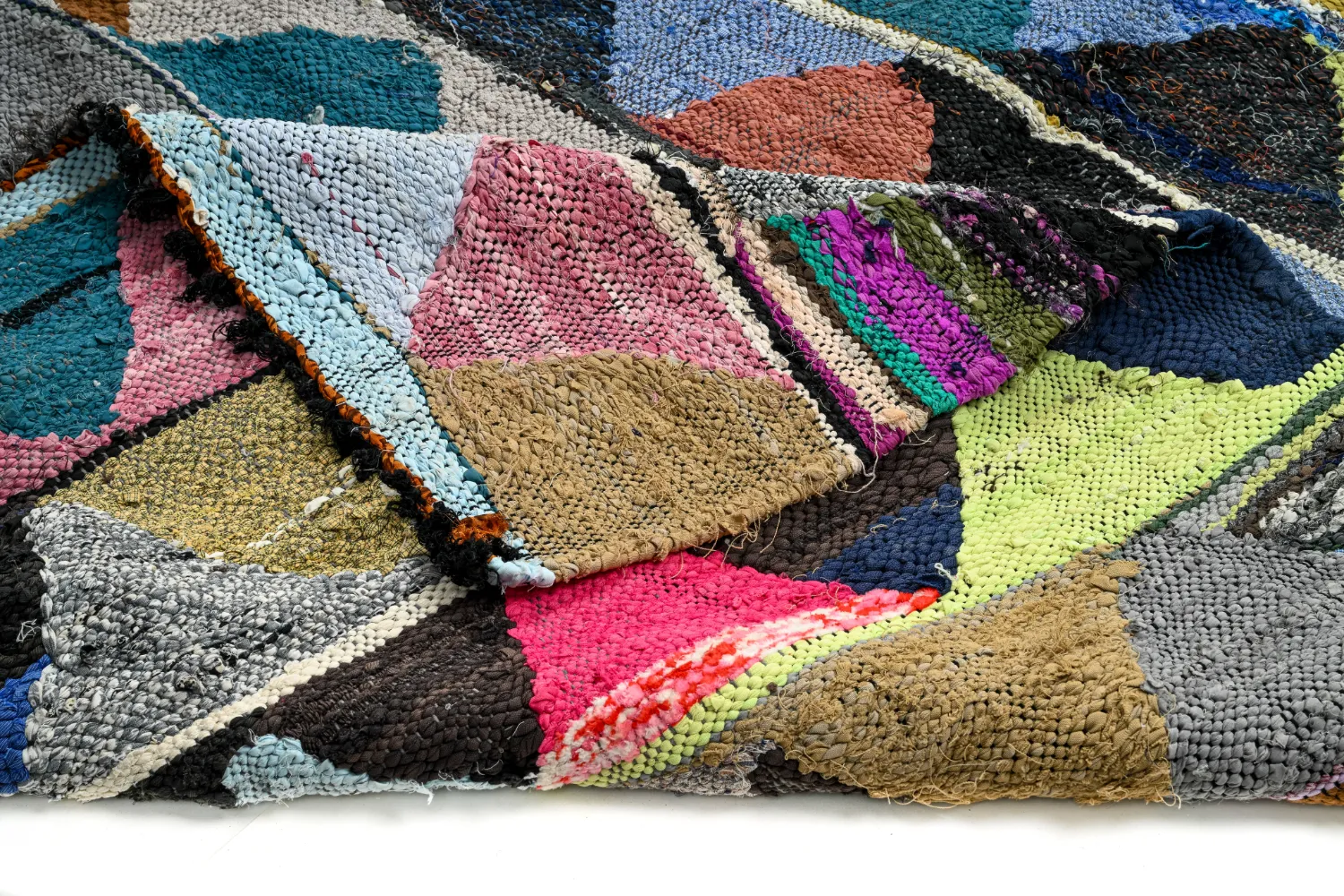 Marockansk Boucherouite-matta 145 x 305 cm