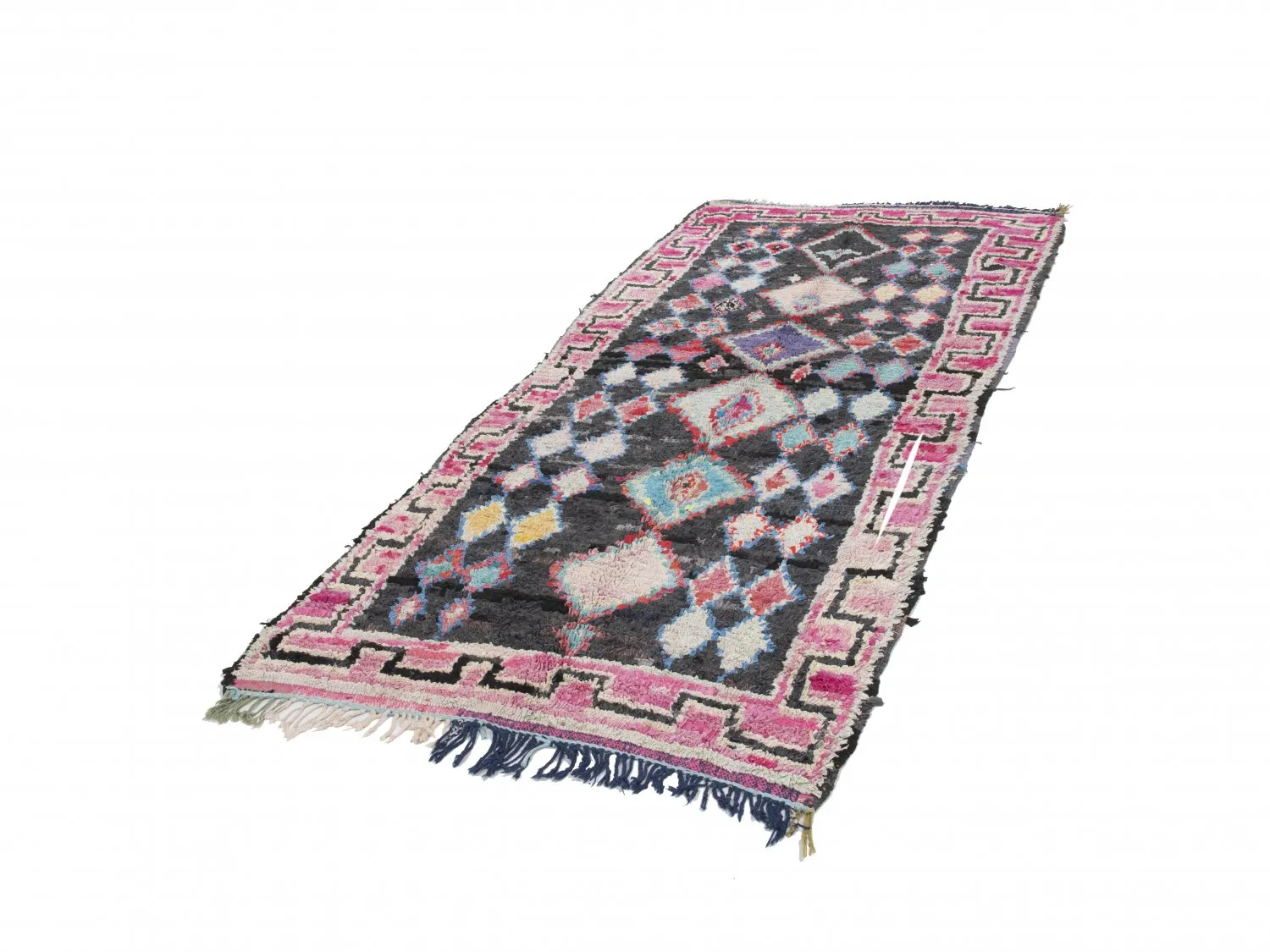 Marokkanischer Berber Teppich Boucherouite 310 x 130 cm