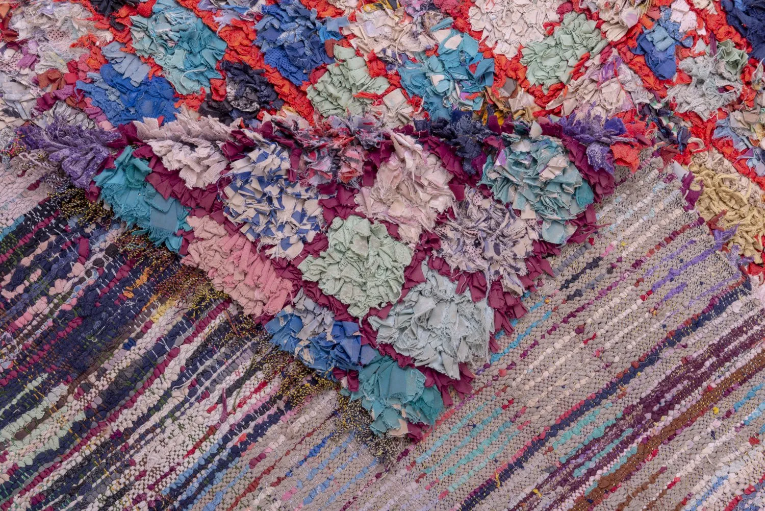 Tapis Marocain Berbère Boucherouite 255 x 125 cm