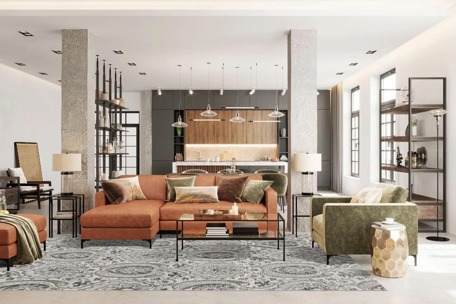 Tapis Wilton - Natoli (crème/argent)