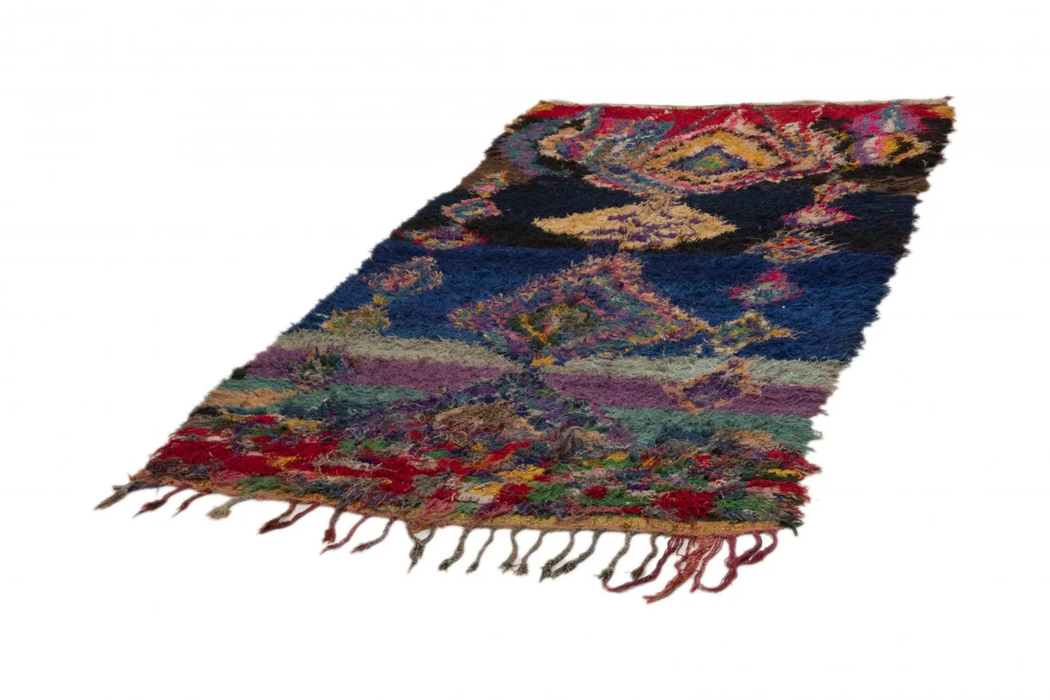 Marokkanischer Berber Teppich Boucherouite 270 x 140 cm