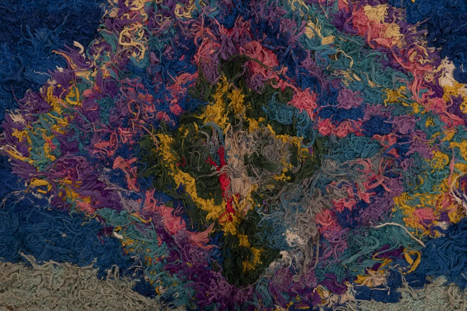Marokkanischer Berber Teppich Boucherouite 270 x 140 cm