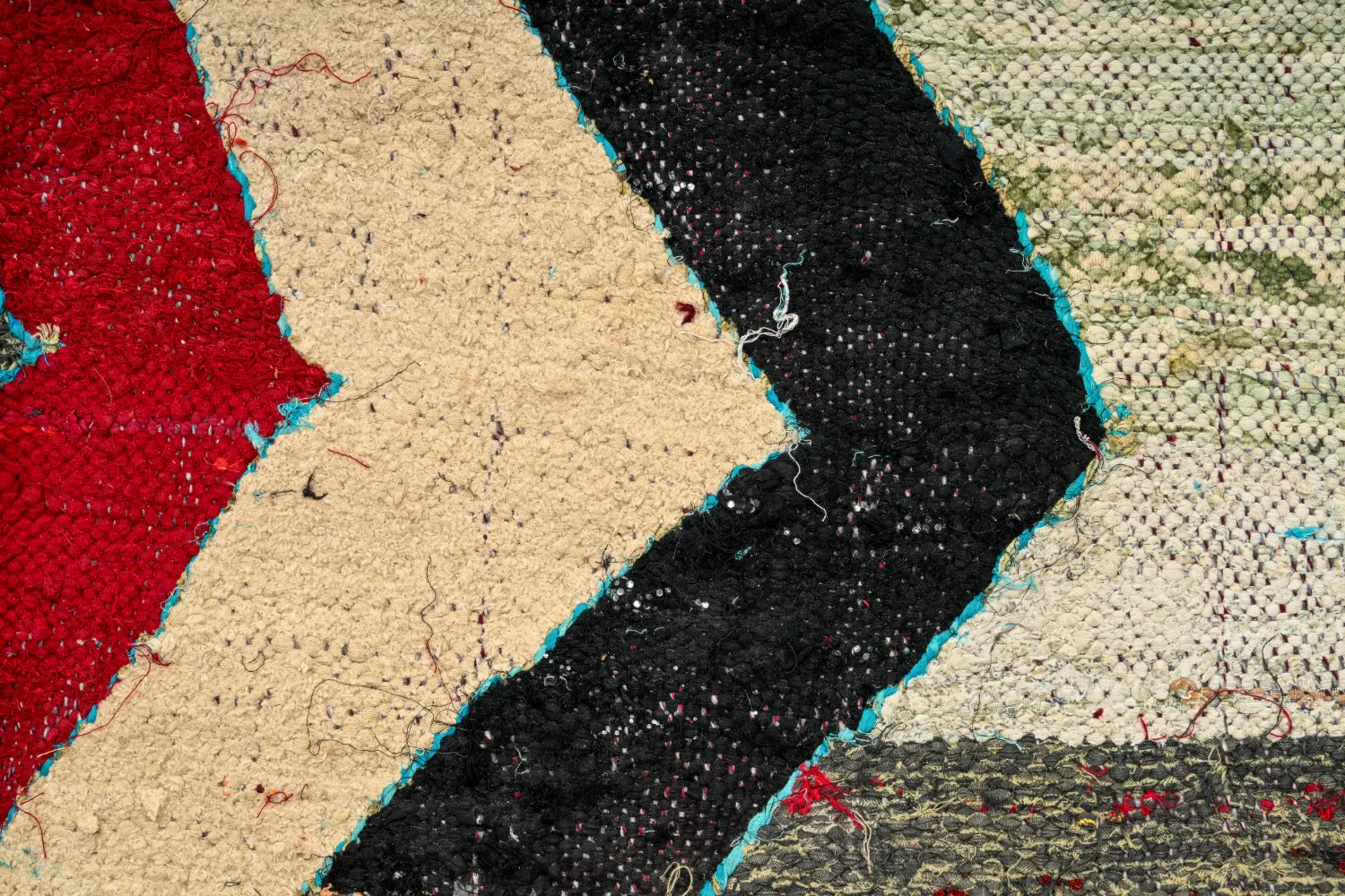 Marockansk Boucherouite-matta 130 x 225 cm