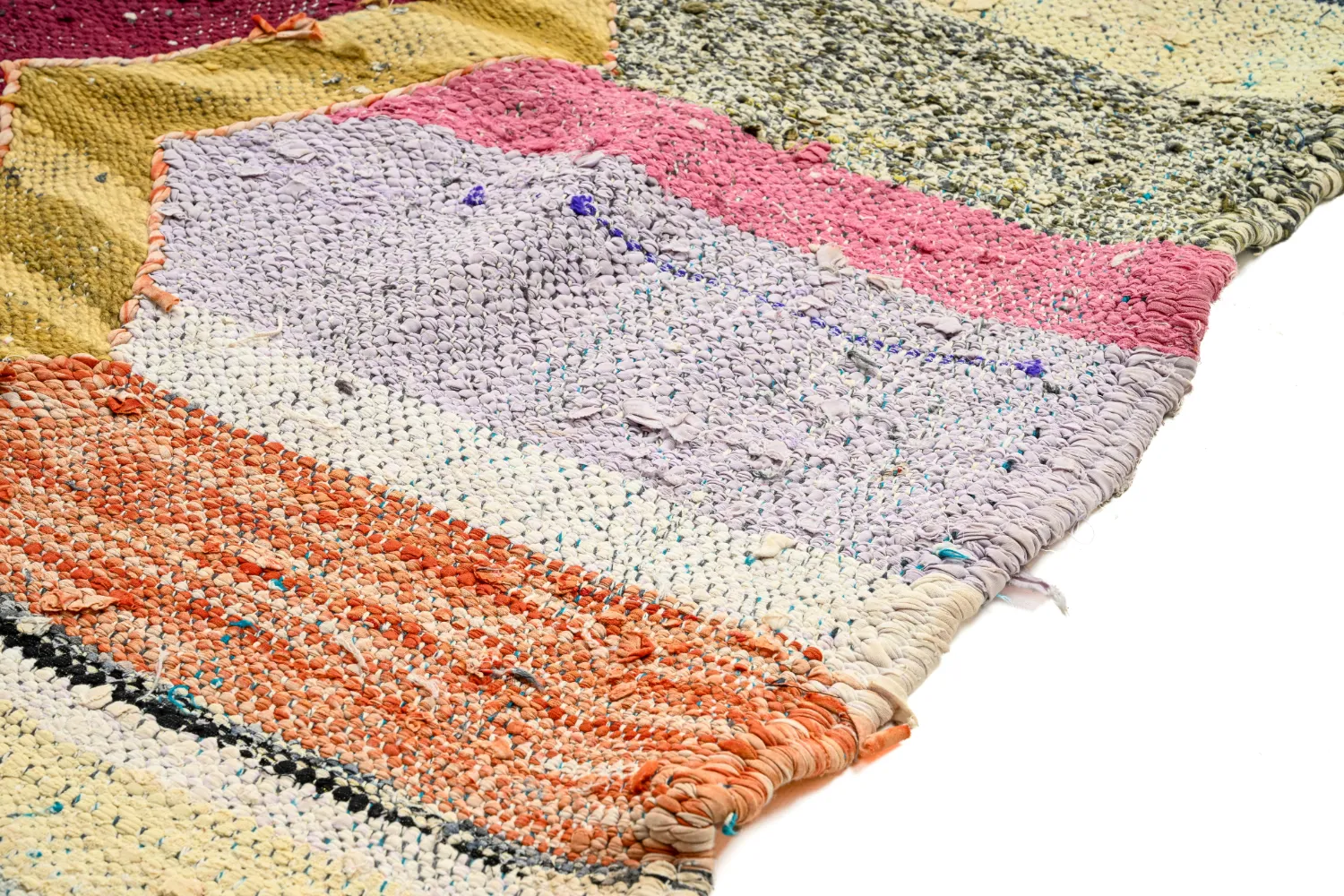 Tapis berbère marocain Boucherouite 125 x 215 cm