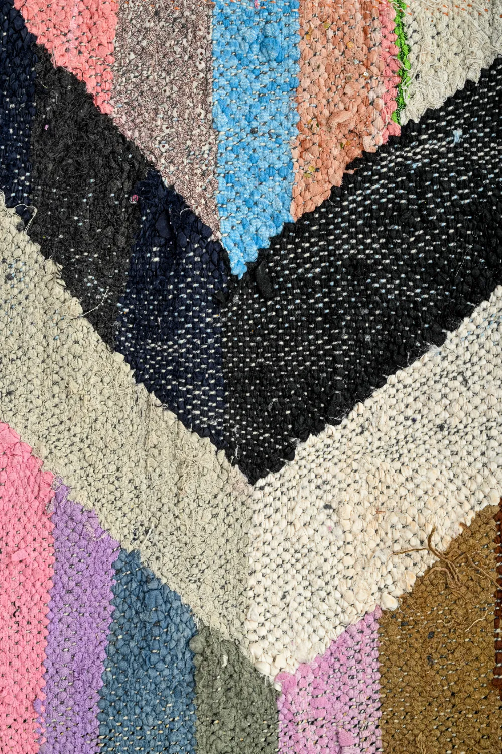 Tapis berbère marocain Boucherouite 145 x 245 cm