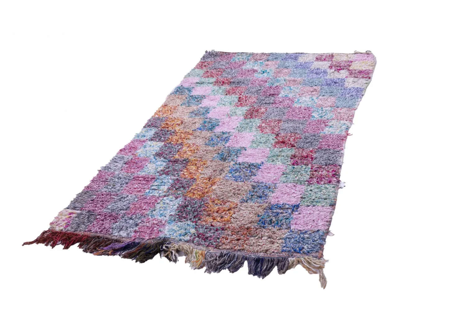 Marokkanischer Berber Teppich Boucherouite 210 x 105 cm