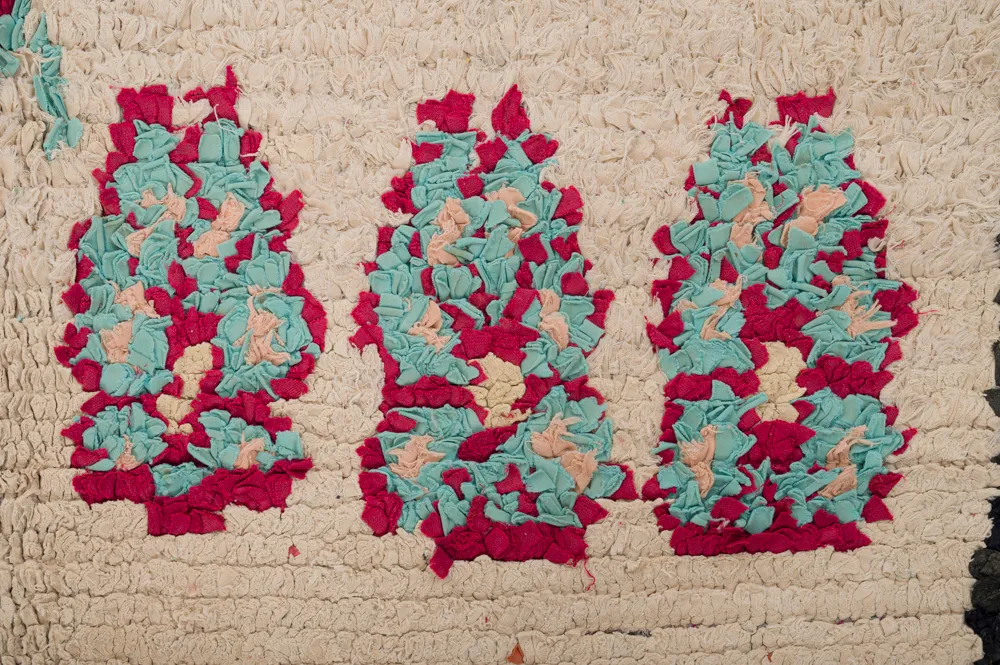 Marokkanischer Berber Teppich Boucherouite 270 x 130 cm