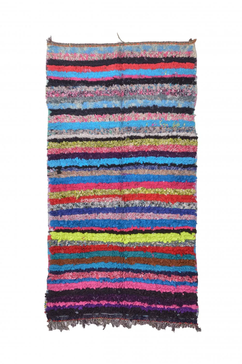 Marokkanischer Berber Teppich Boucherouite 210 x 115 cm