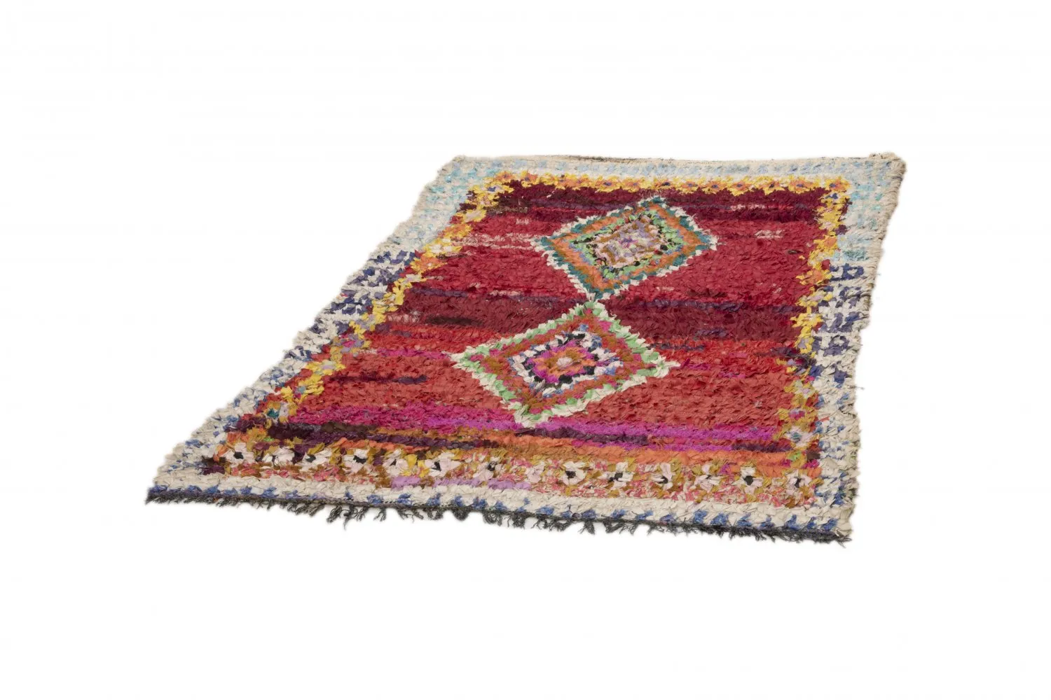 Tapis Marocain Berbère Boucherouite 210 x 140 cm