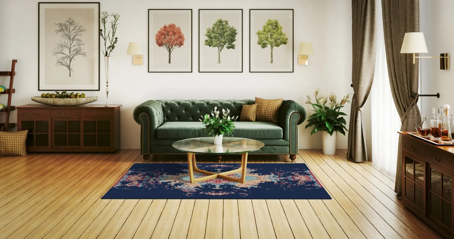 Wilton-Teppich - Murzuk (blau)