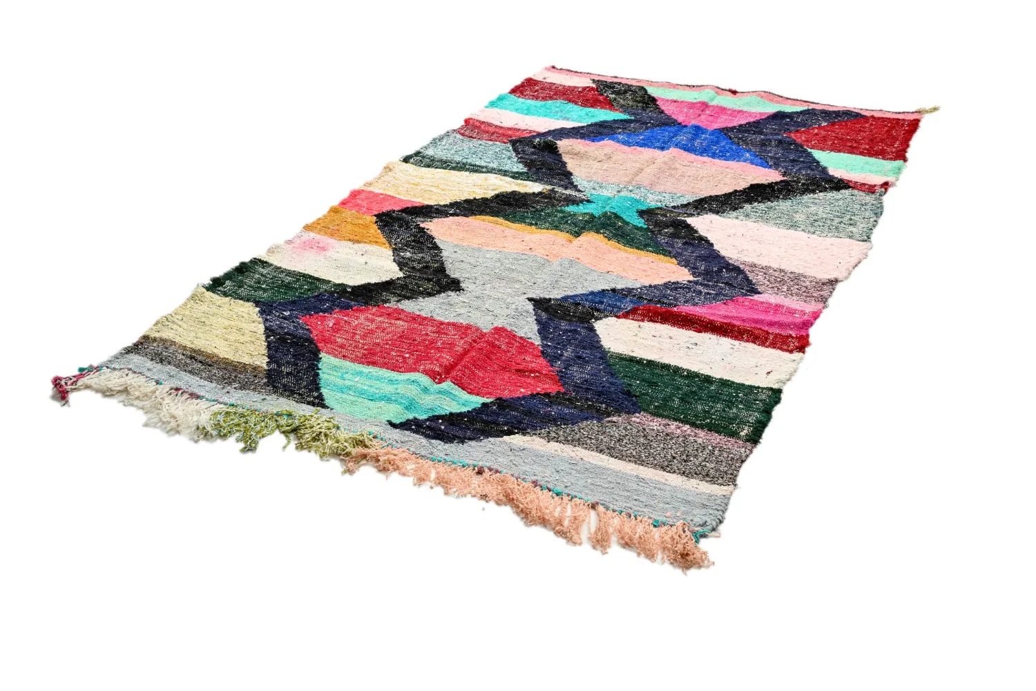 Marockansk Boucherouite-matta 135 x 240 cm