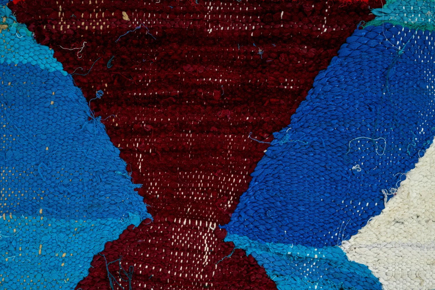 Tapis berbère marocain Boucherouite 130 x 220 cm