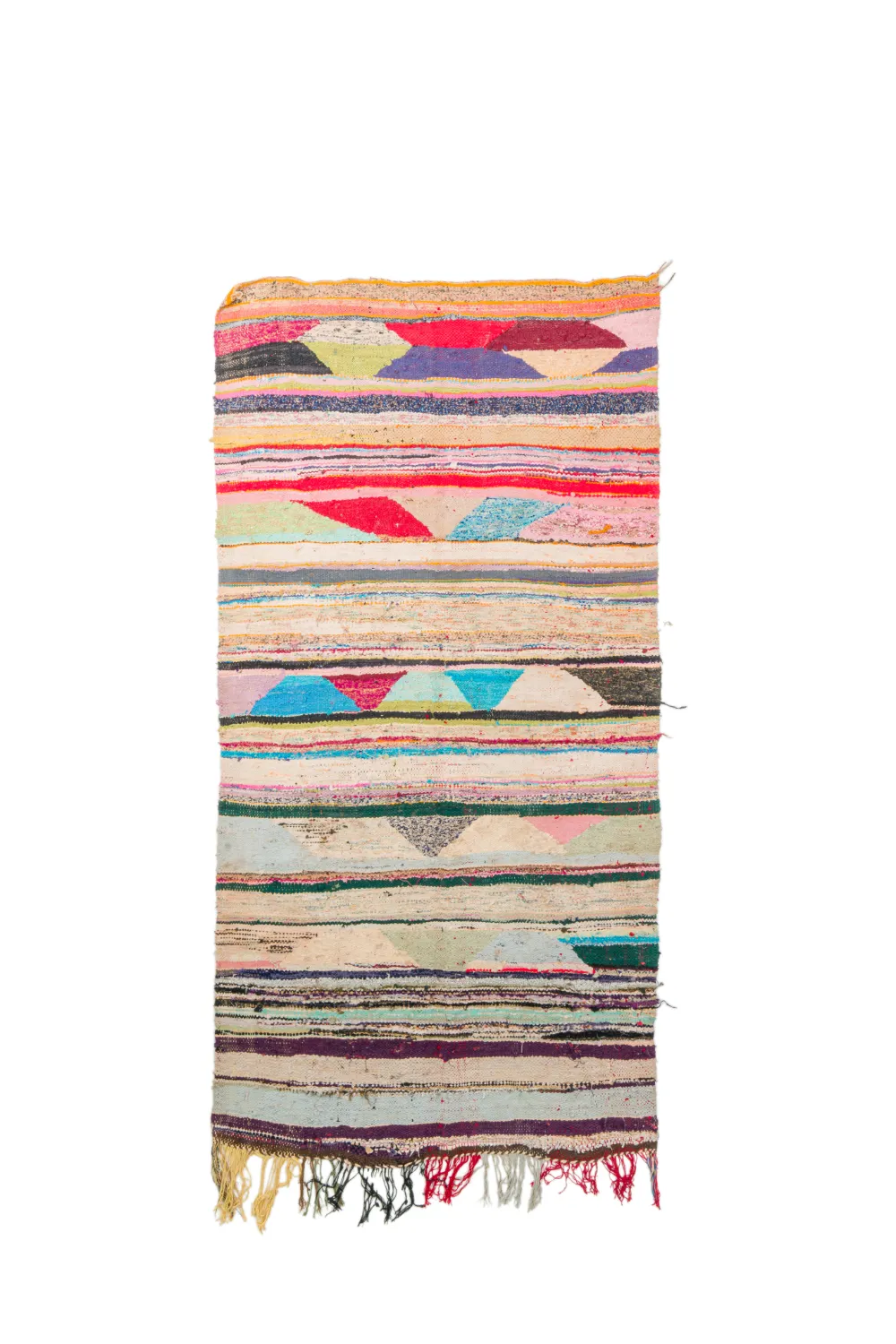 Tapis berbère marocain Boucherouite 120 x 245 cm