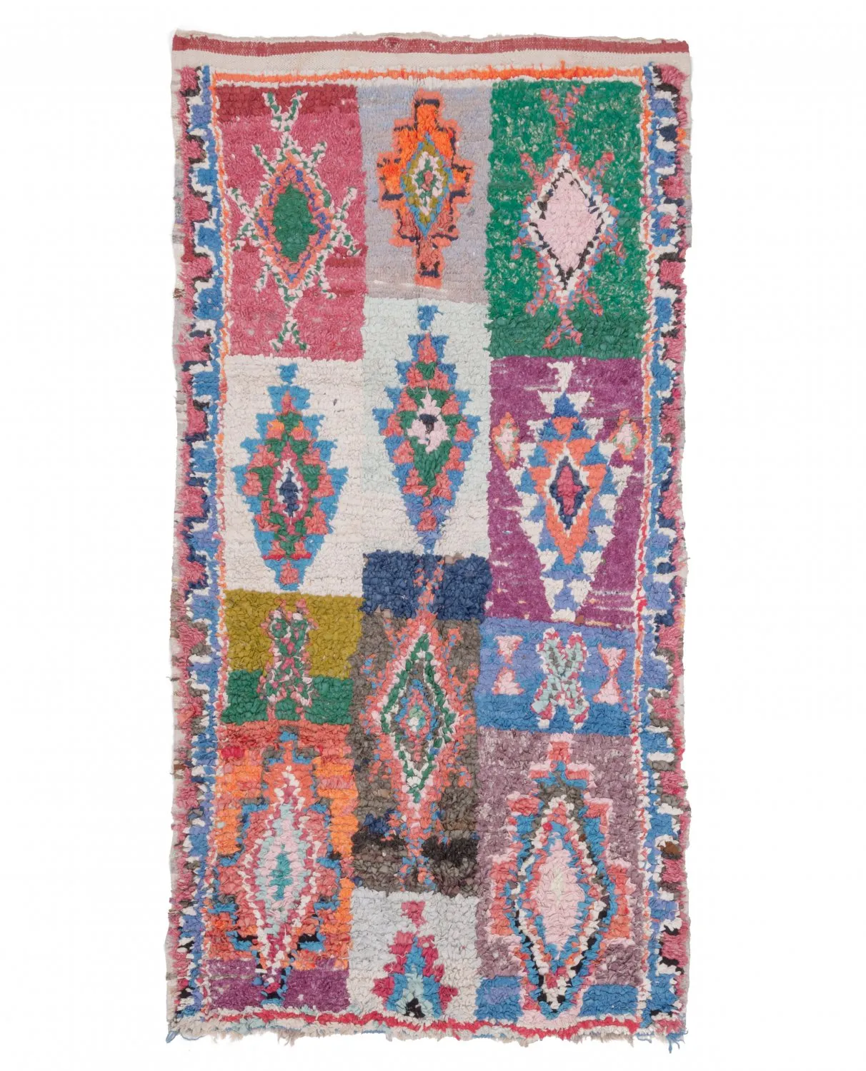 Tapis Marocain Berbère Boucherouite 225 x 115 cm