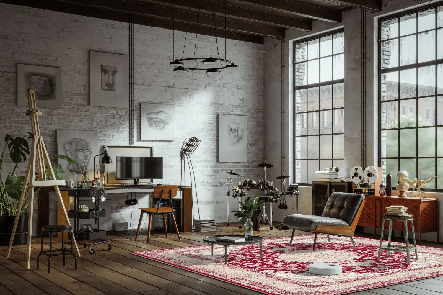 Wilton-Teppich - Vakifli (rot/multi)