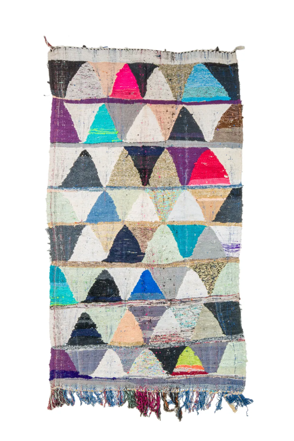 Tapis berbère marocain Boucherouite 125 x 230 cm