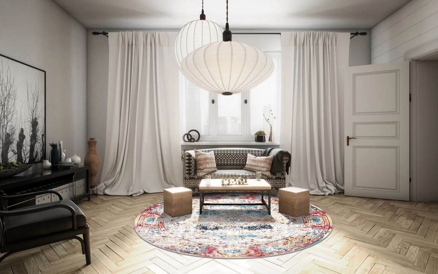 Rund Teppich - Jedaida (multi)