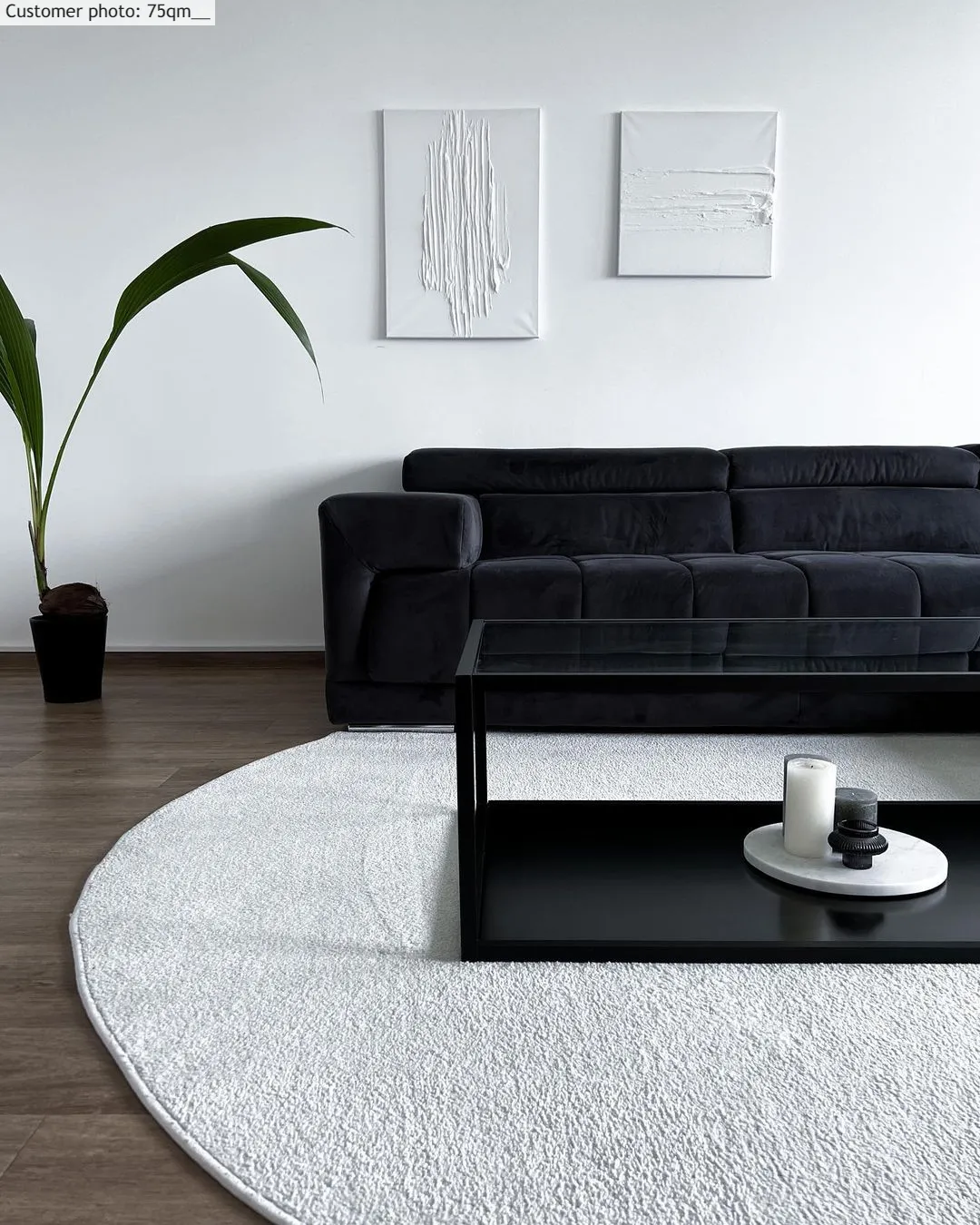 Rund Teppich - Sunayama (weiß)