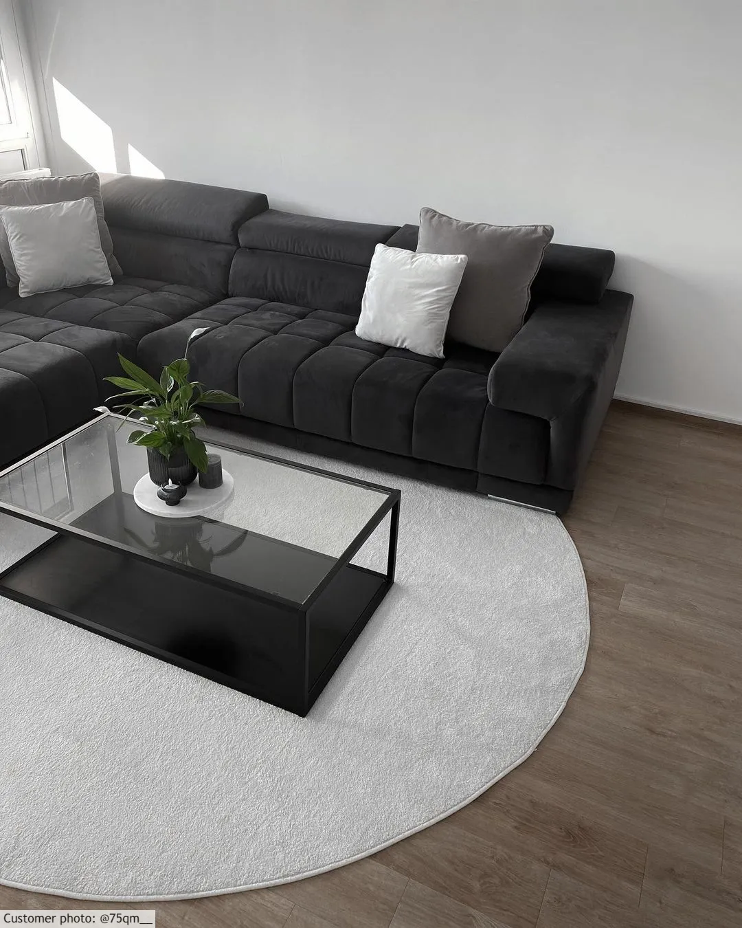 Rund Teppich - Sunayama (weiß)