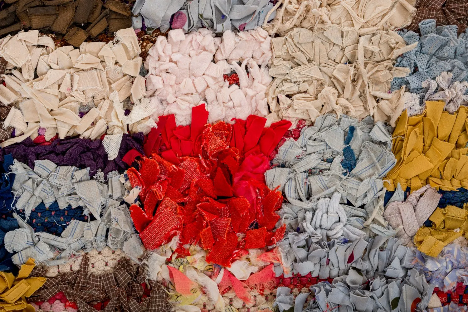 Marokkanische Berber Teppich Boucherouite 380 x 105 cm