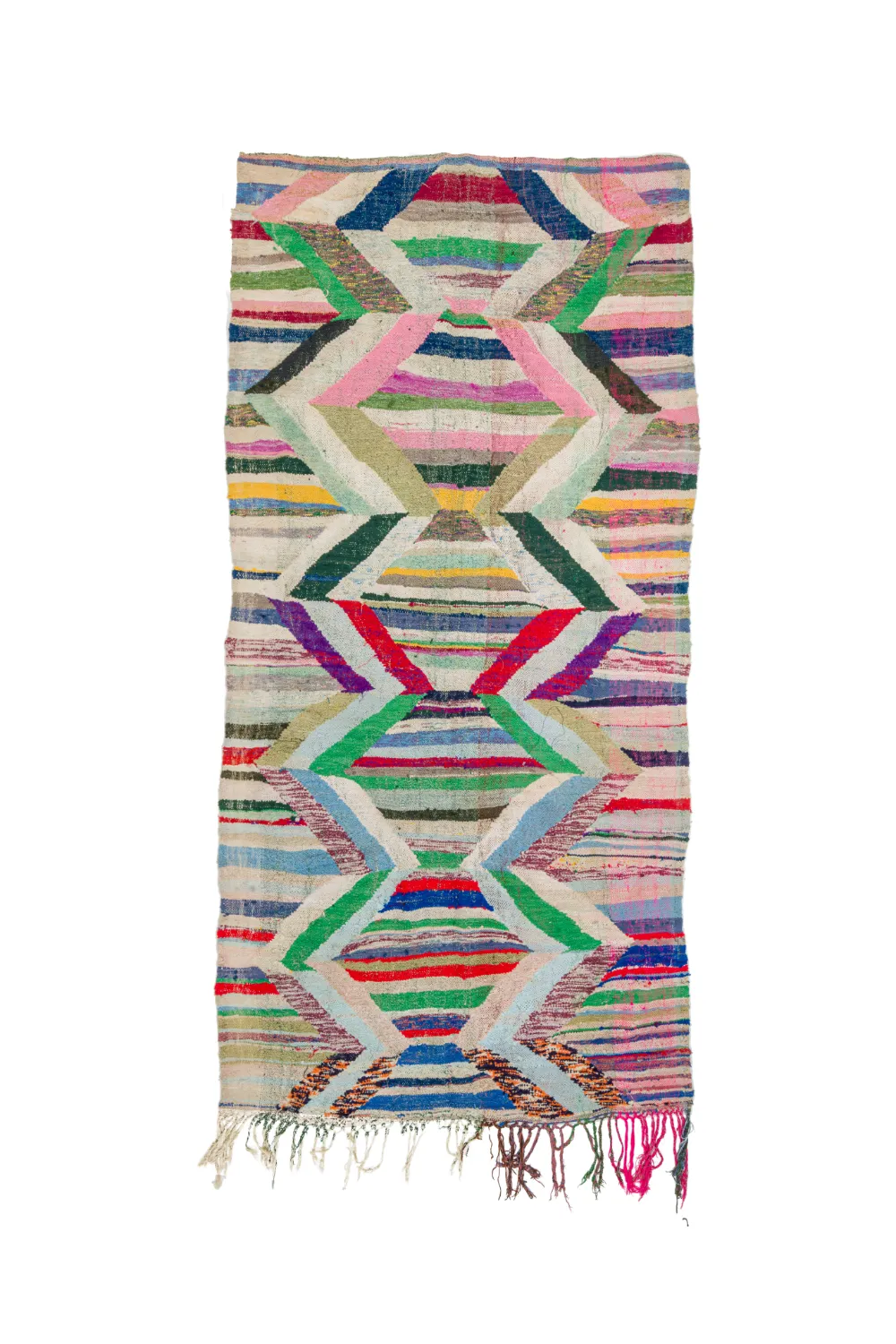 Marockansk Boucherouite-matta 145 x 295 cm