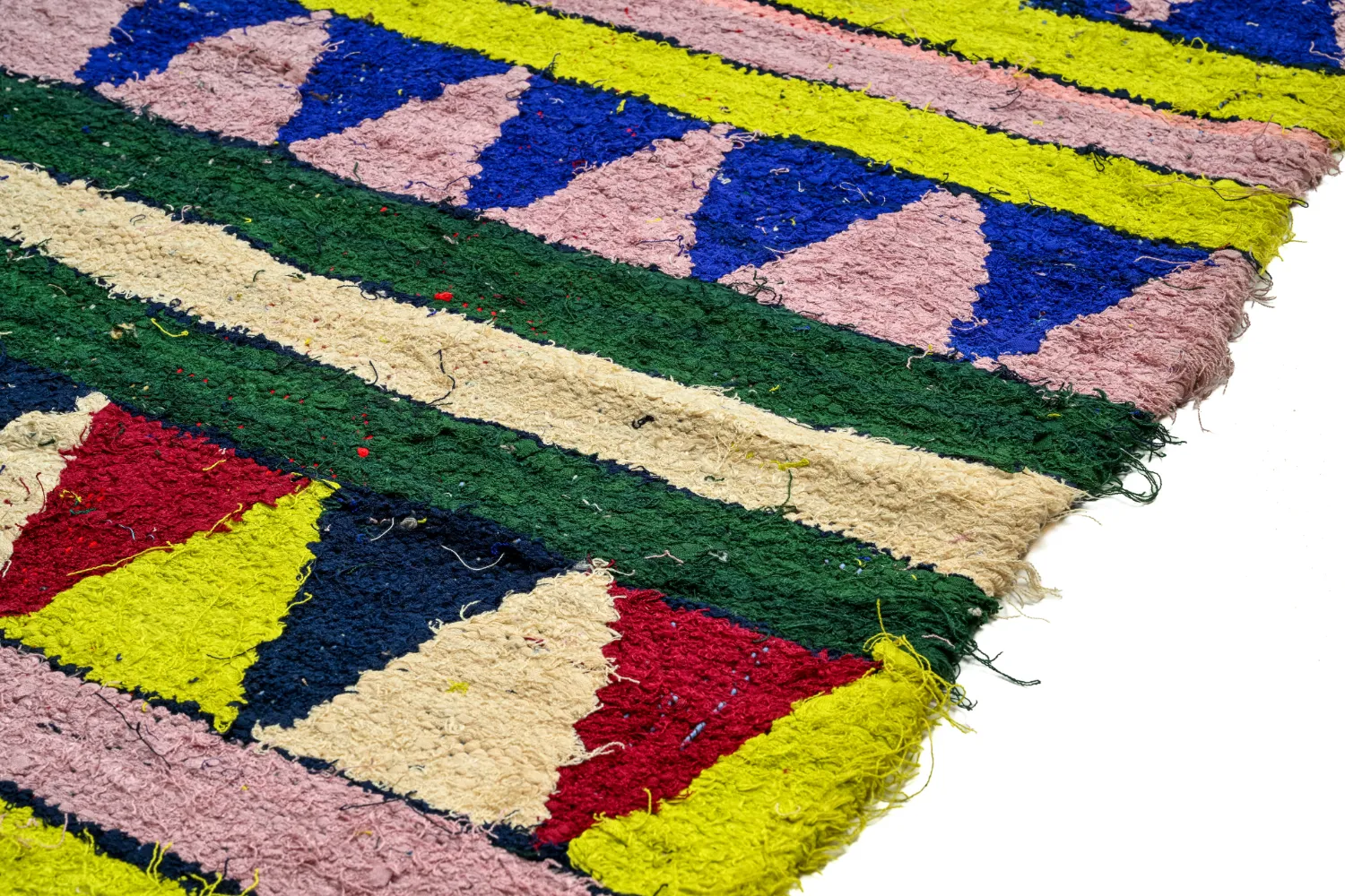 Tapis berbère marocain Boucherouite 170 x 255 cm