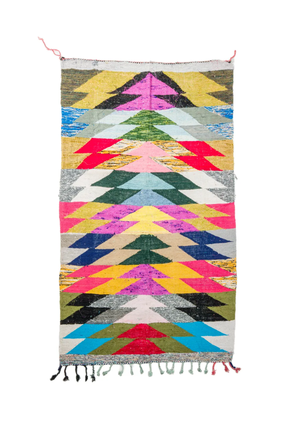 Tapis berbère marocain Boucherouite 155 x 255 cm