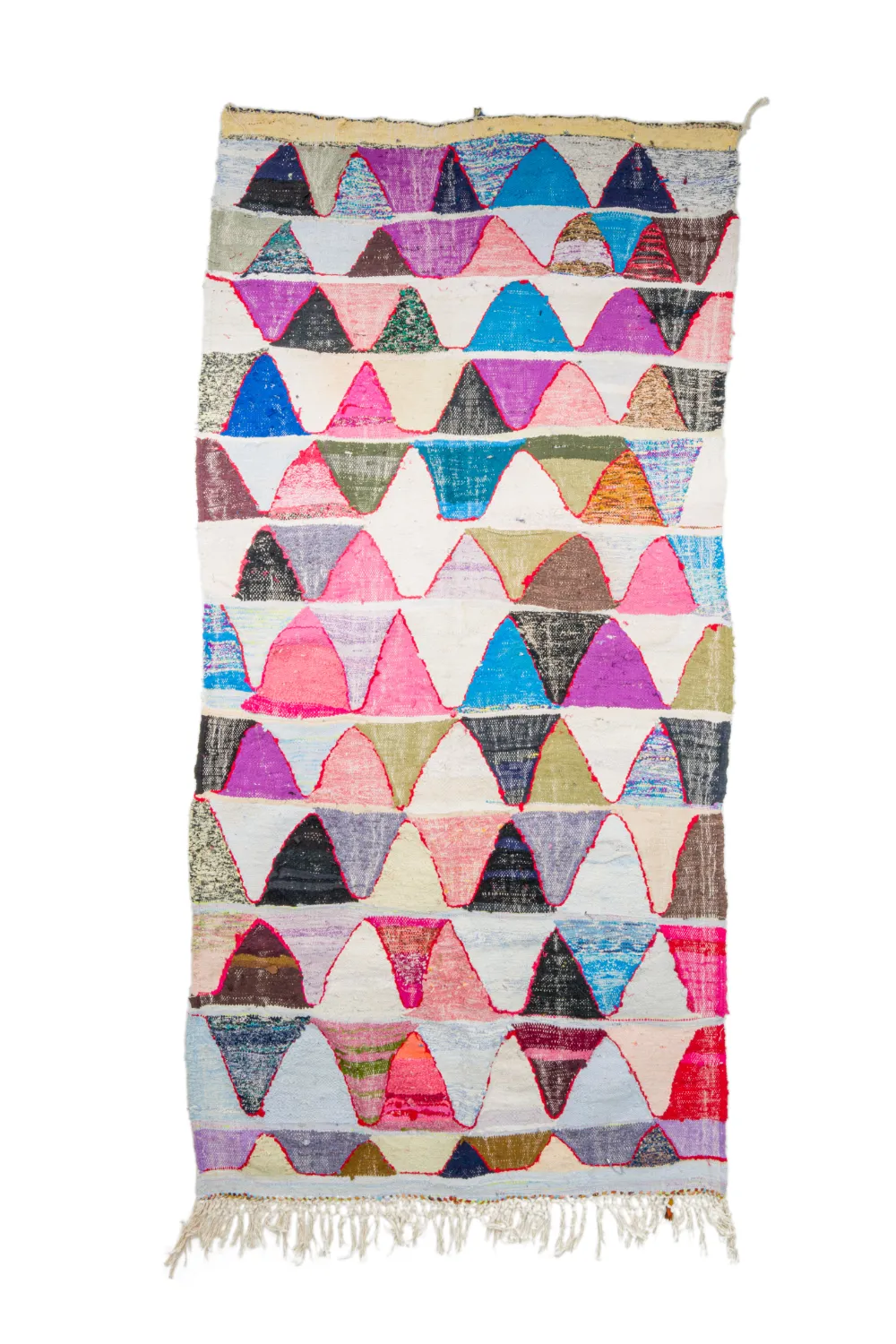 Tapis berbère marocain Boucherouite 135 x 275 cm