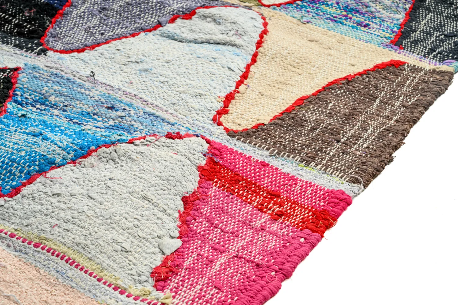 Tapis berbère marocain Boucherouite 135 x 275 cm