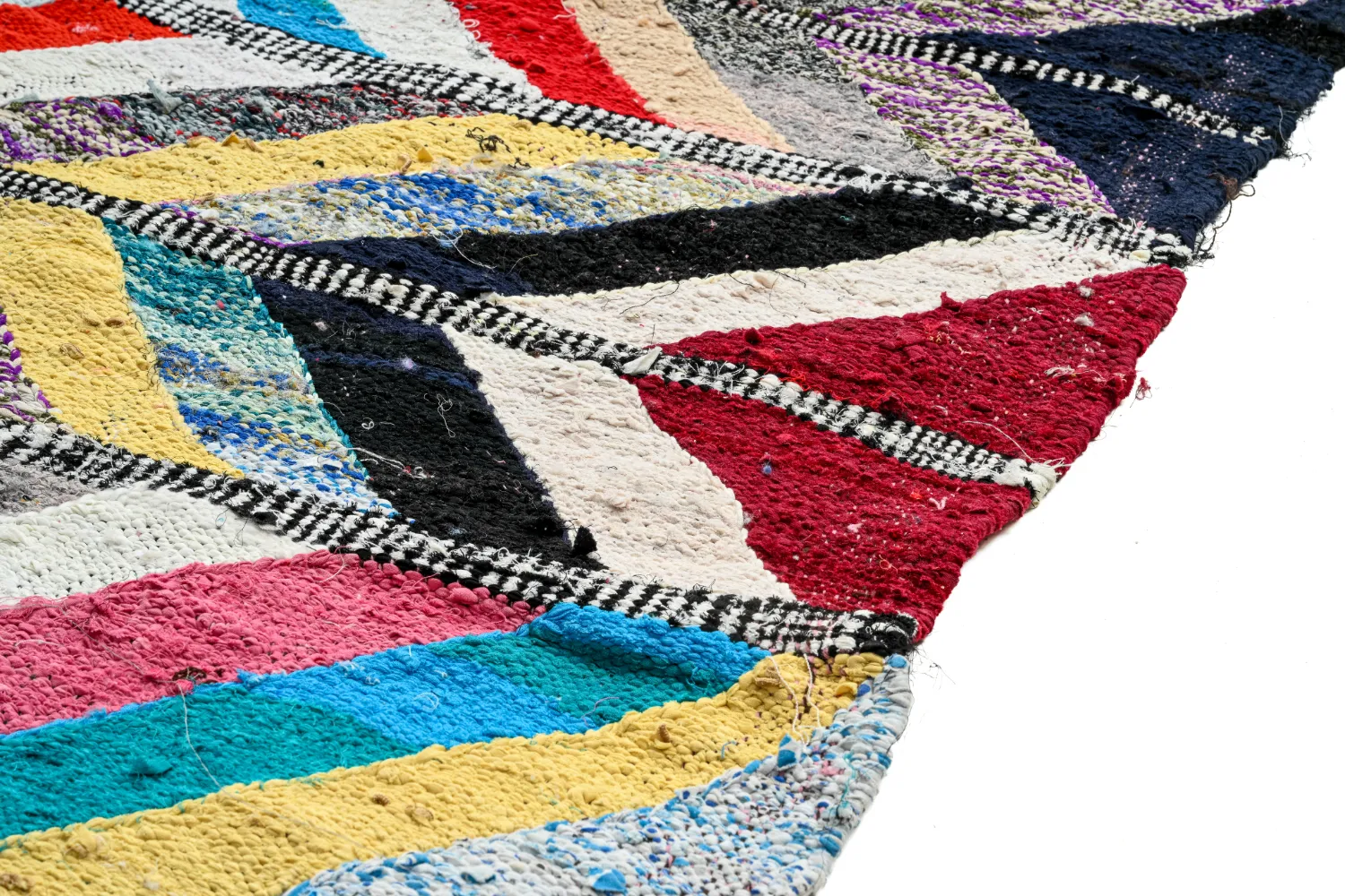 Tapis berbère marocain Boucherouite 150 x 320 cm