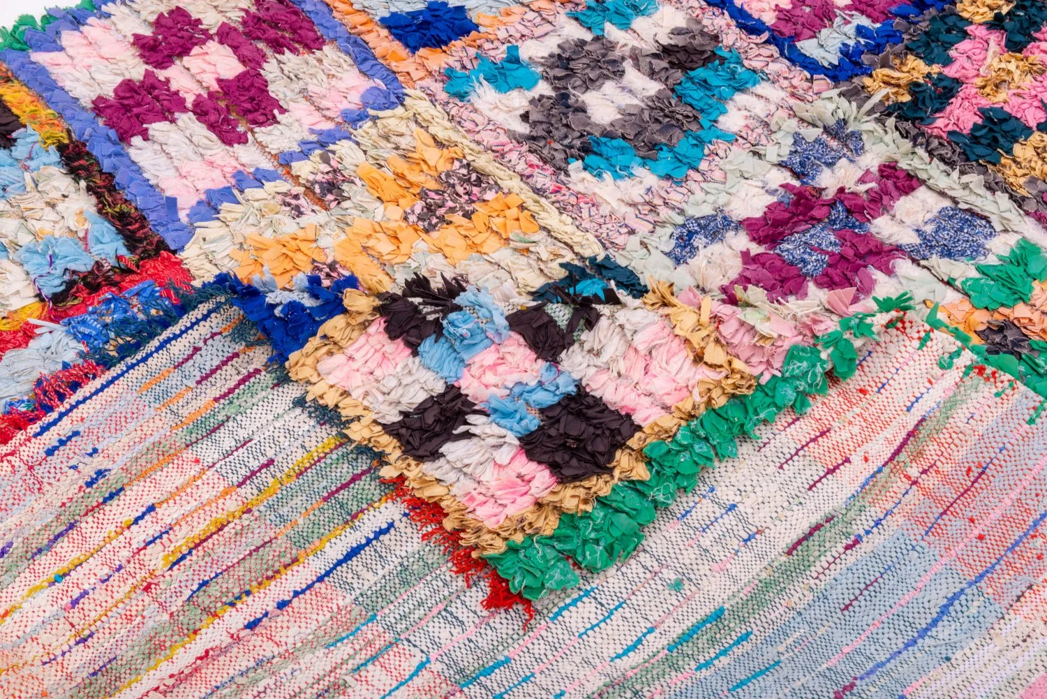 Tapis Marocain Berbère Boucherouite 195 x 150 cm