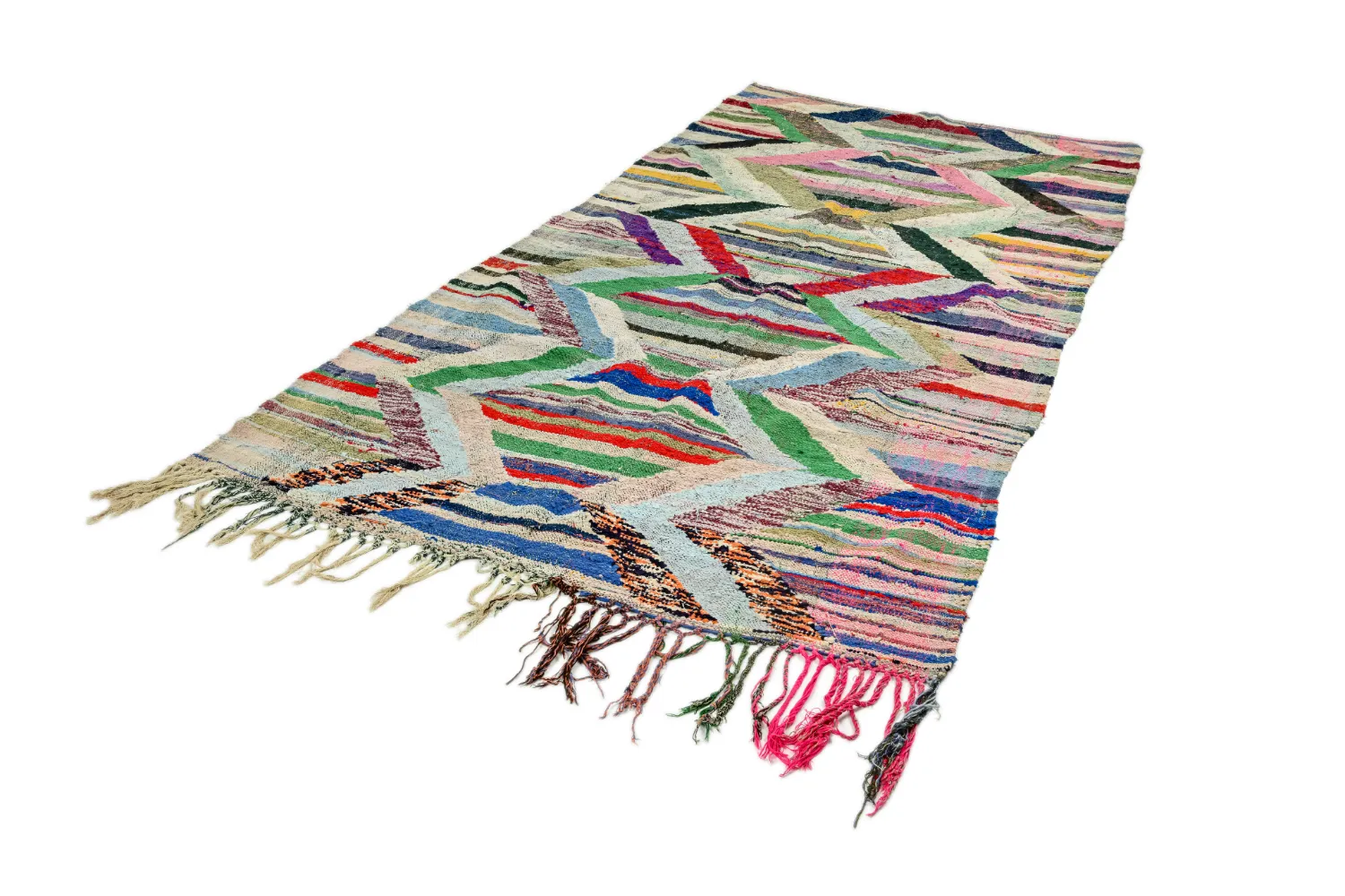 Marockansk Boucherouite-matta 145 x 295 cm