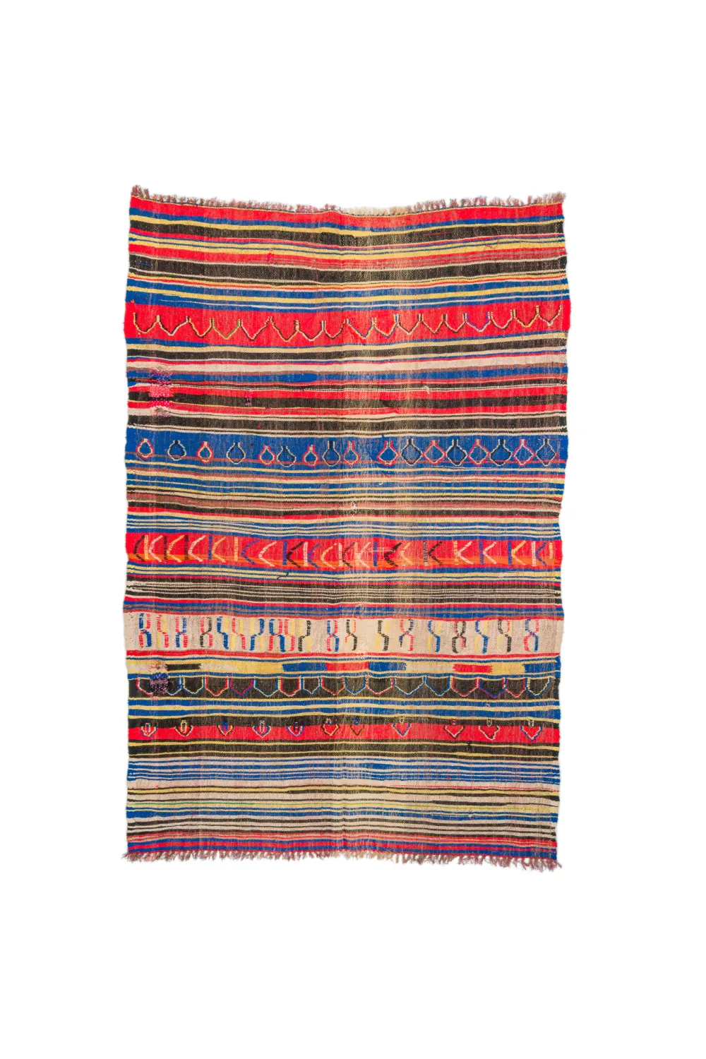 Tapis berbère marocain Boucherouite 165 x 235 cm