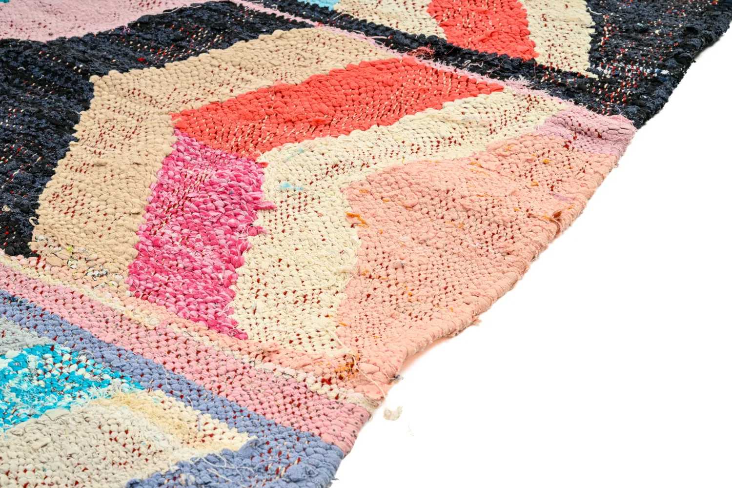 Tapis berbère marocain Boucherouite 130 x 290 cm