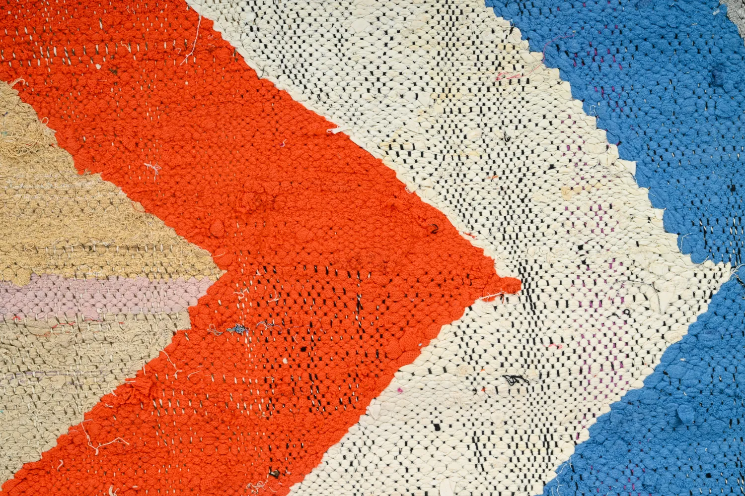 Tapis berbère marocain Boucherouite 135 x 250 cm