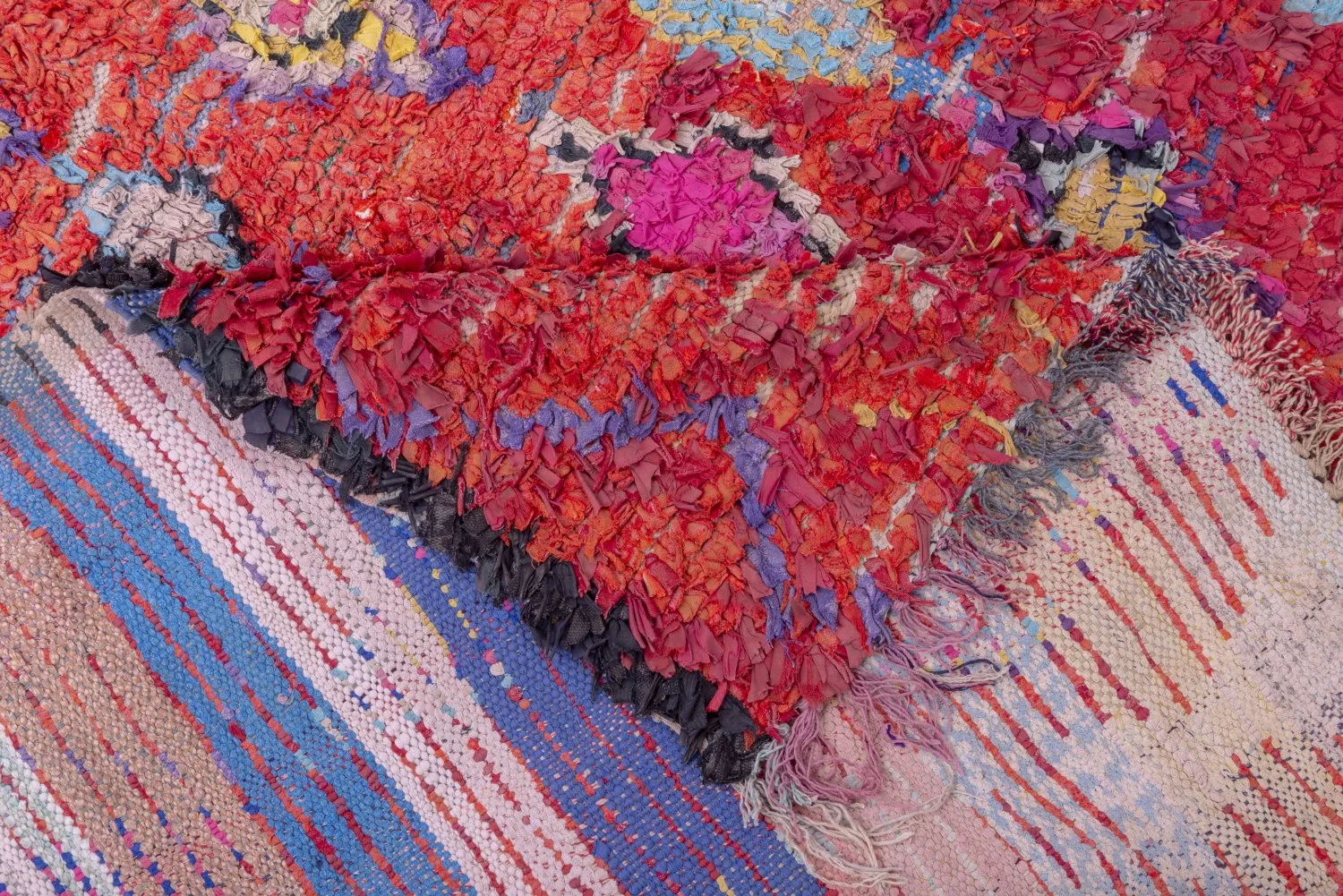 Tapis Marocain Berbère Boucherouite 215 x 155 cm