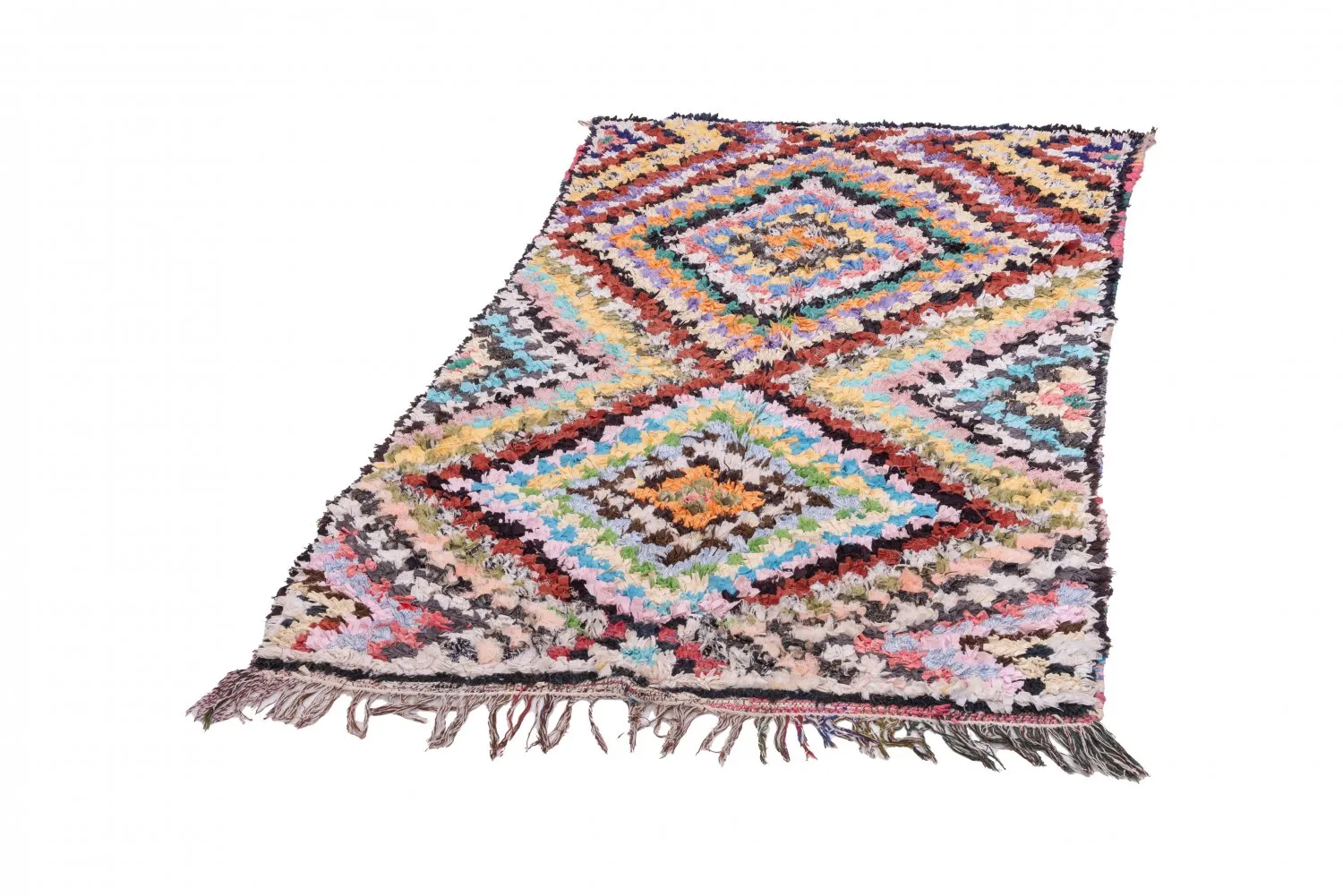 Tapis Marocain Berbère Boucherouite 215 x 120 cm